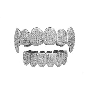 Iced Out Heavy Vampire Fang Grillz Top & Bottom