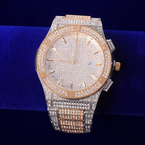 Iced Out Military Quartz Luxury Watch