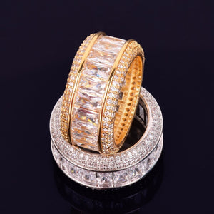 Iced Out Baguette 1 Row Ring