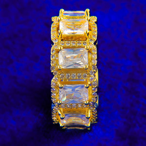 Iced Out Square Baguette Ring