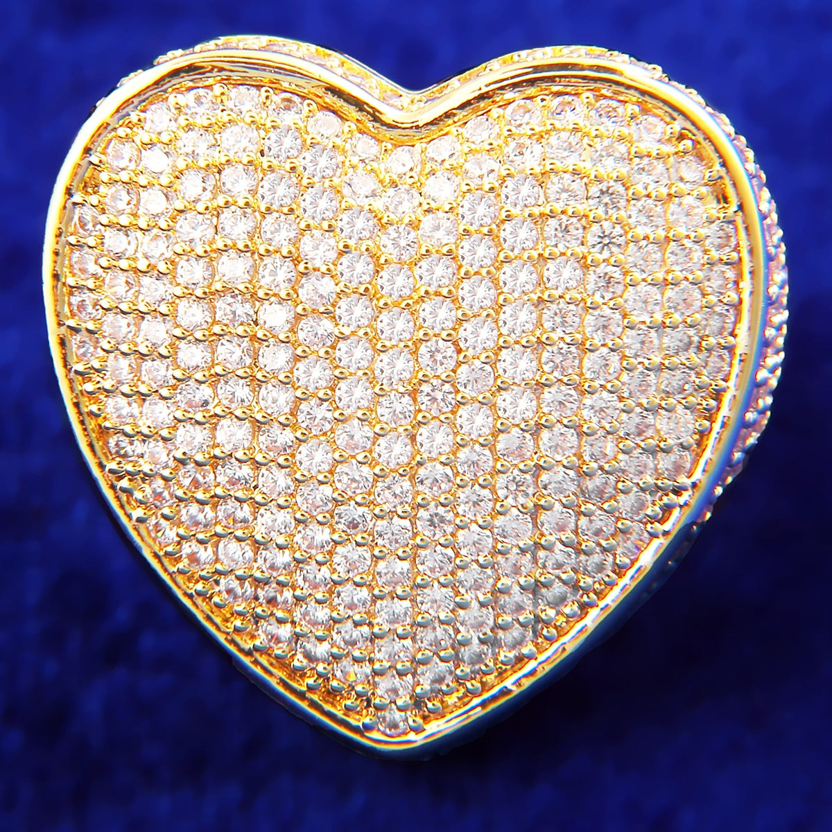 Iced Out Heart Ring