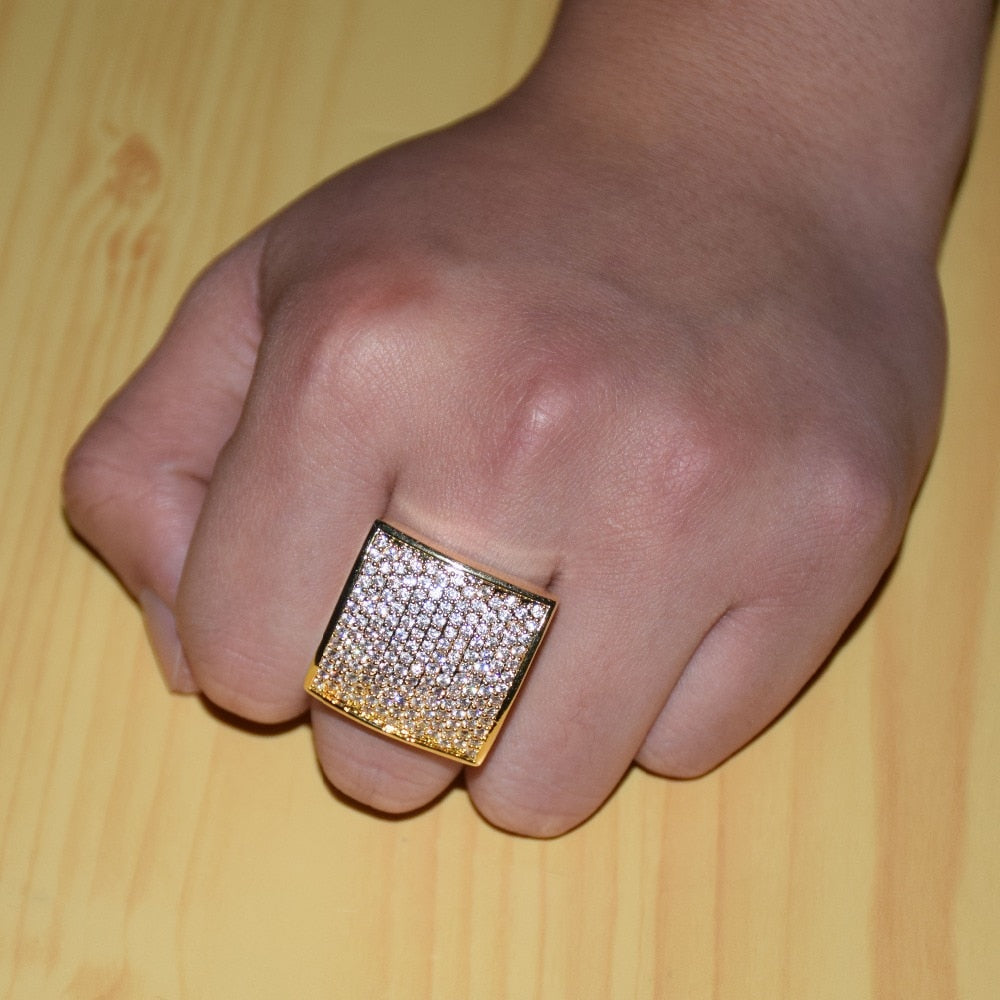 Iced Out Square Box Ring