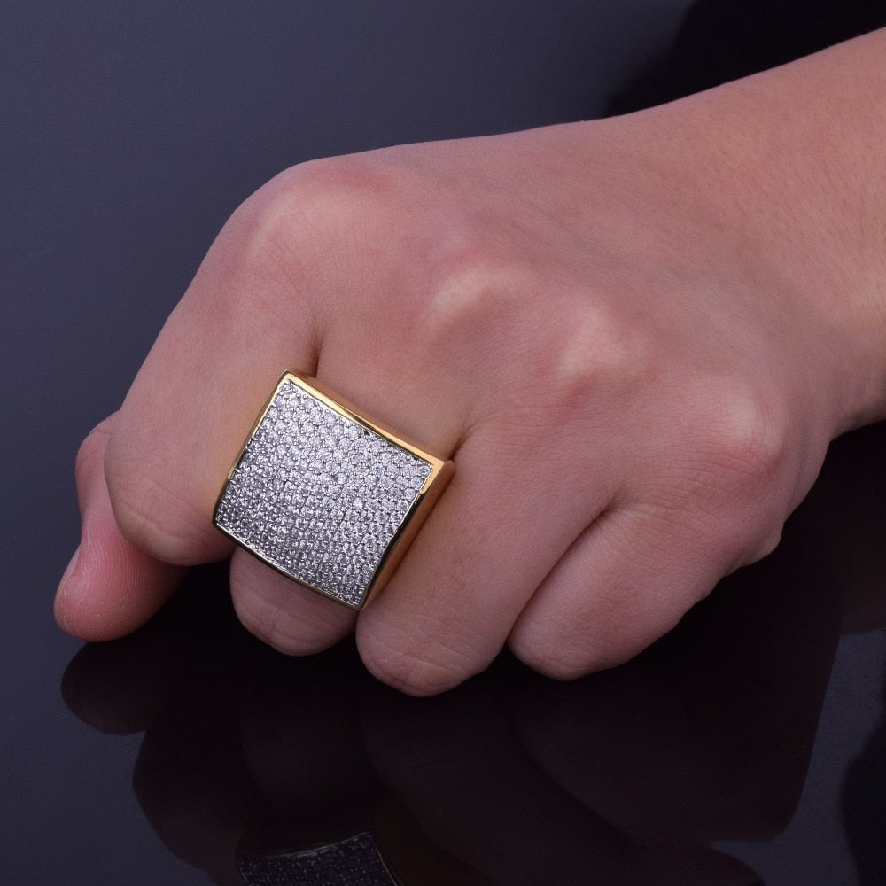 Iced Out Square Box Ring