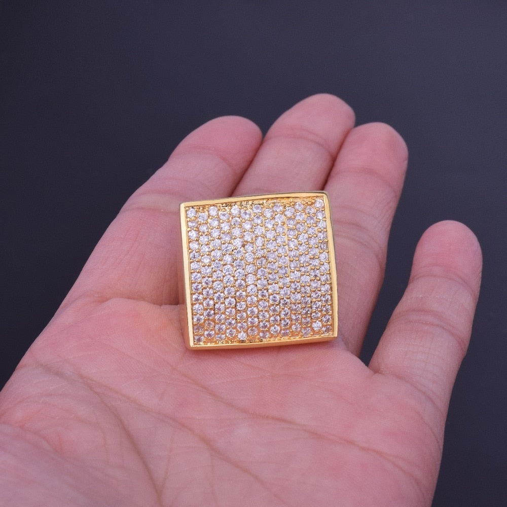 Iced Out Square Box Ring