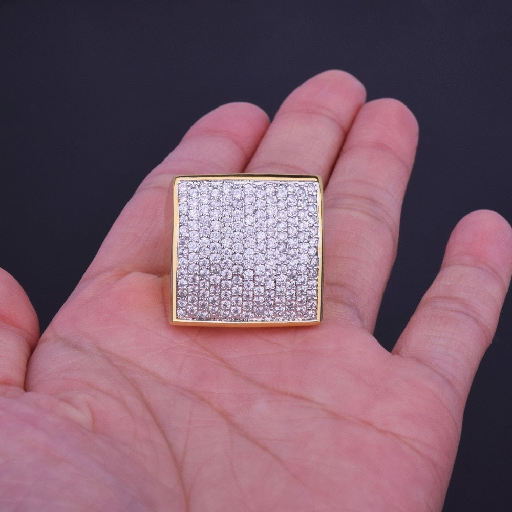 Iced Out Square Box Ring