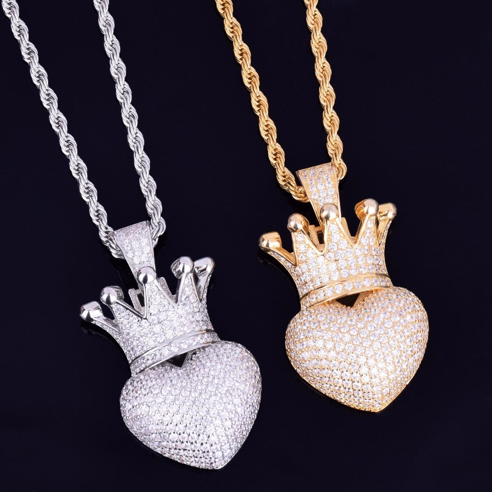 Crown Heart Pendant