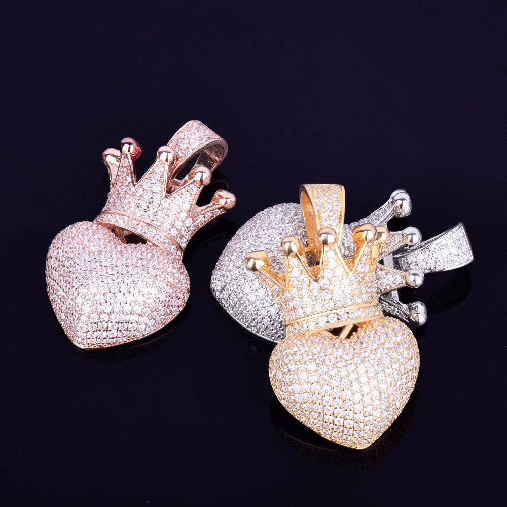 Crown Heart Pendant