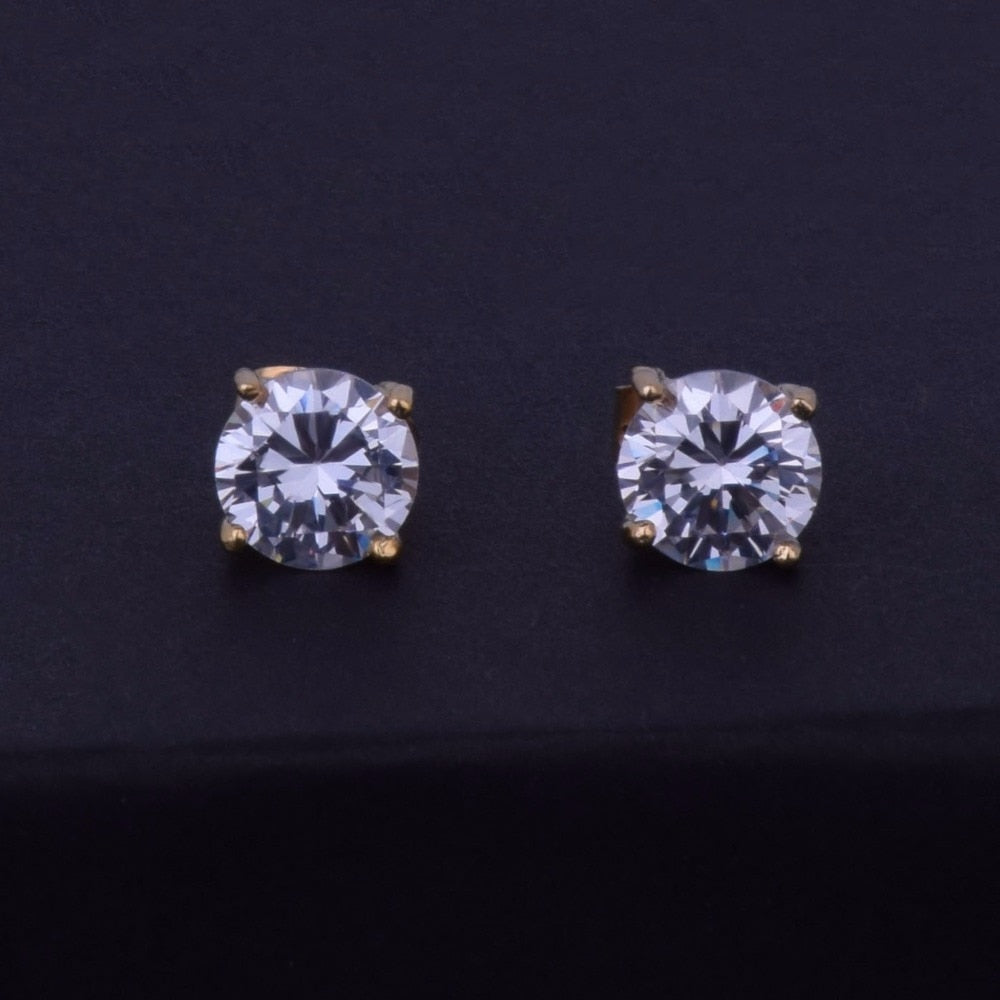 7mm Stud Earrings Push-Back