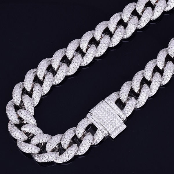 Iced Out 23mm Heavy Miami Cuban Link Necklace