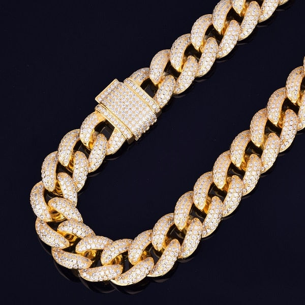 Iced Out 23mm Heavy Miami Cuban Link Necklace