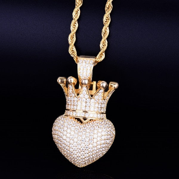 Crown Heart Pendant