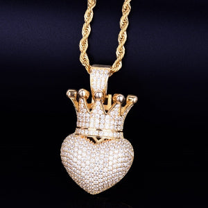 Crown Heart Pendant