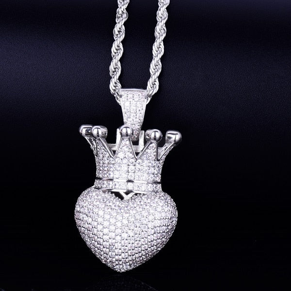 Crown Heart Pendant
