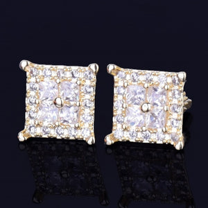 12MM Square Baguette Stud Earrings