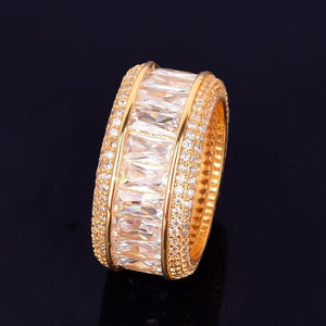 Iced Out Baguette 1 Row Ring
