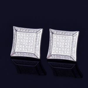 15MM Big Square Stud Screw Back Earrings