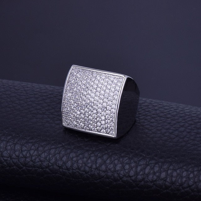 Iced Out Square Box Ring