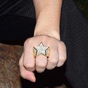 Iced Out Star Ring