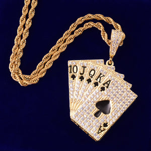 Icy Poker Card Pendant