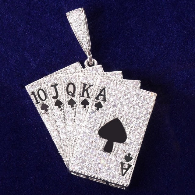 Icy Poker Card Pendant