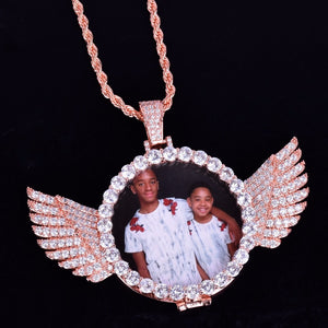 Custom Angel Wing Medallion Pendant
