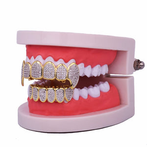 Iced Out Heavy Vampire Fang Grillz Top & Bottom