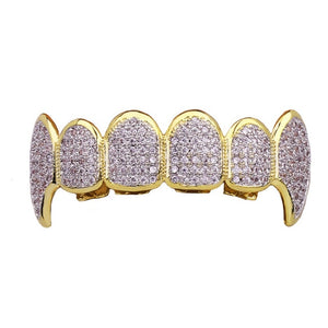 Iced Out Heavy Vampire Fang Grillz Top & Bottom
