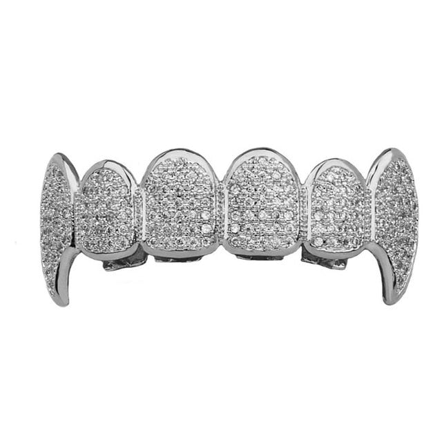 Iced Out Heavy Vampire Fang Grillz Top & Bottom