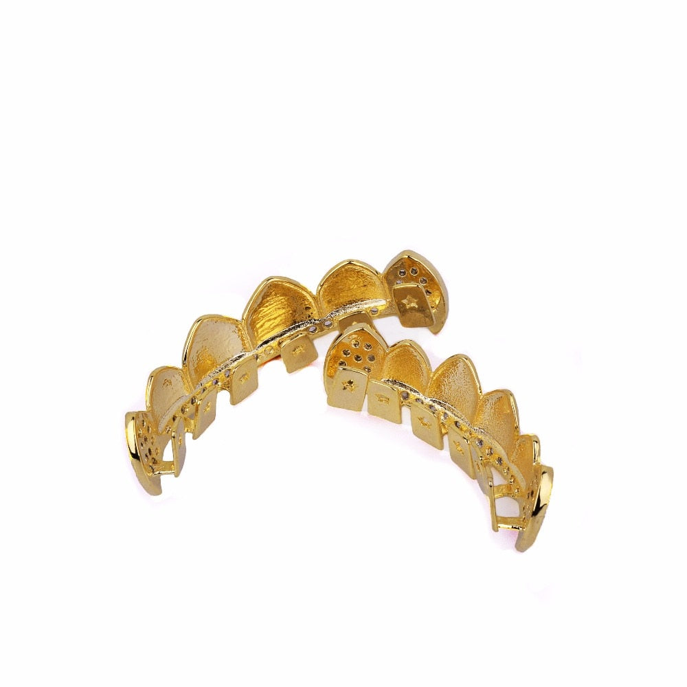 Iced Out Vampire Fang Grillz Top & Bottom