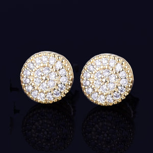 8MM Small Round Stud Screw Back Earrings