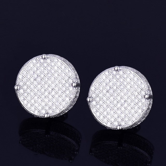 14MM Big Round Stud Earrings