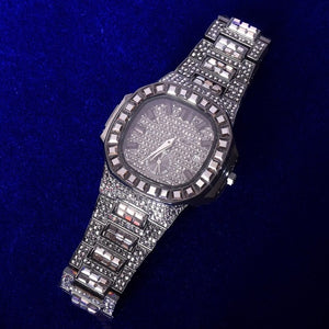 Reloj Baguette de lujo Iced Out Big Face