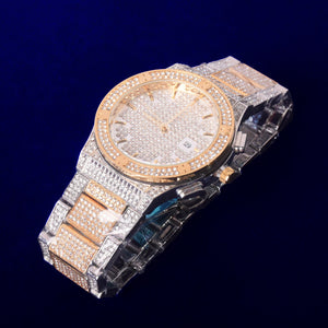Iced Out Military Quartz Luxury Watch