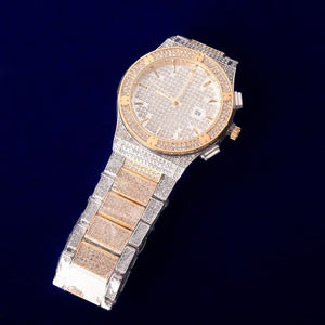 Iced Out Military Quartz Luxury Watch