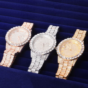 Reloj de lujo redondo helado