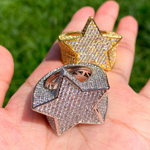 Iced Out Star Ring