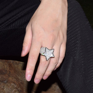 Iced Out Star Ring