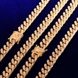 12mm Miami Cuban 24k Gold Plated Chain