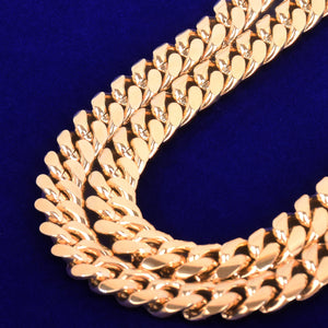 12mm Miami Cuban 24k Gold Plated Chain