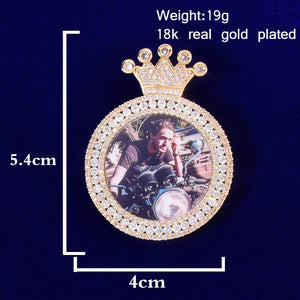 Custom Royalty Photo Crown Pendant