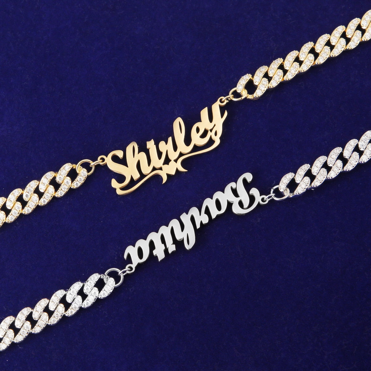 Custom Name Necklace With 10MM Cuban Chain