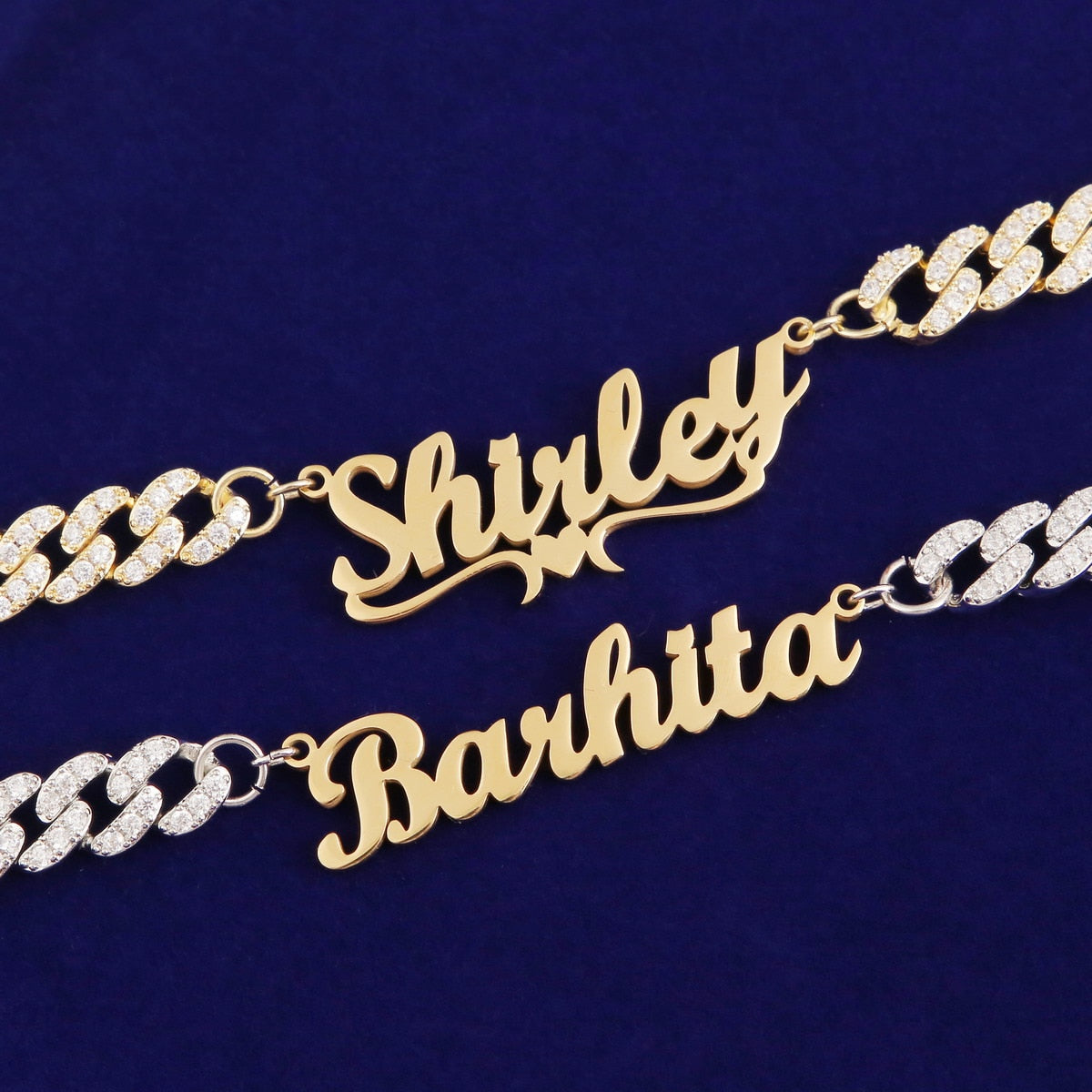 Custom Name Necklace With 10MM Cuban Chain