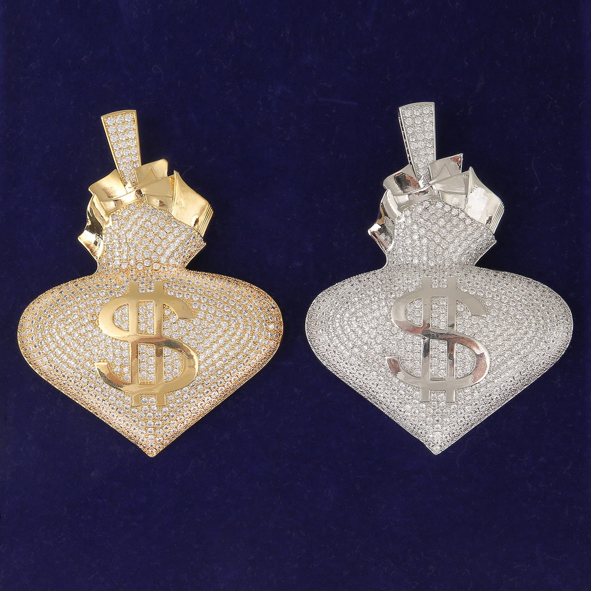 Heart Full Of Money Pendant 14mm Cuban Chain
