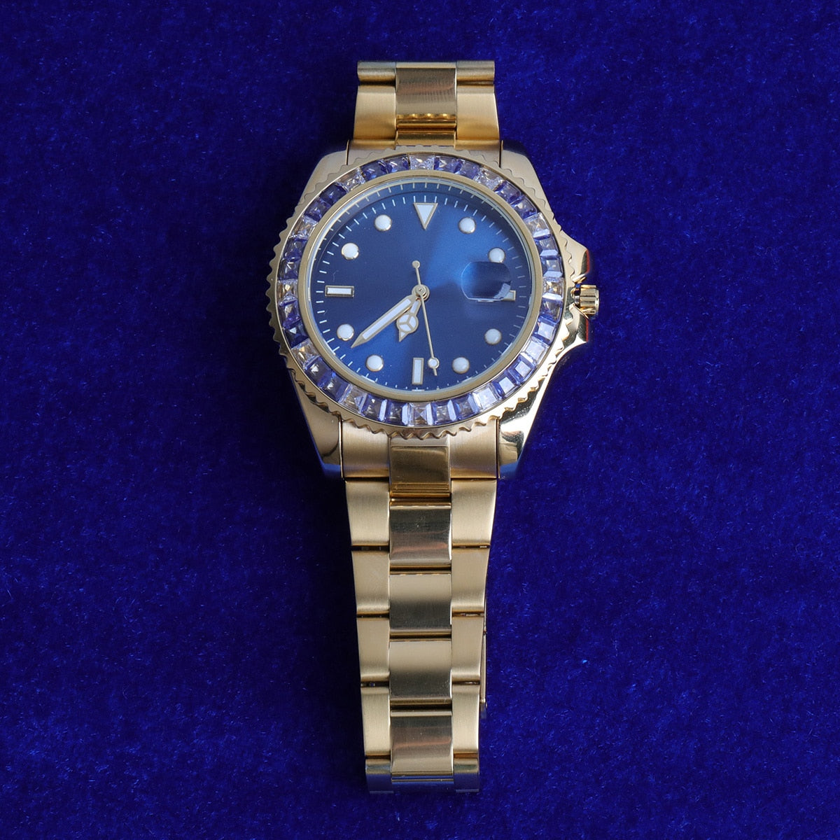 Gold Waterproof Stainless Steel Watch