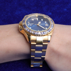 Gold Waterproof Stainless Steel Watch