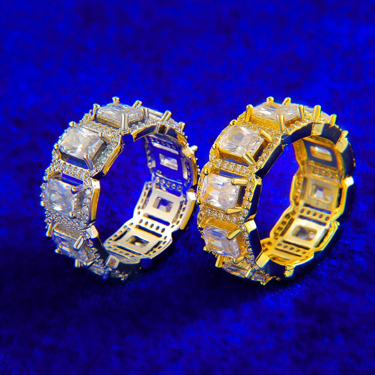 Iced Out Square Baguette Ring