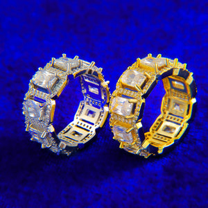 Iced Out Square Baguette Ring