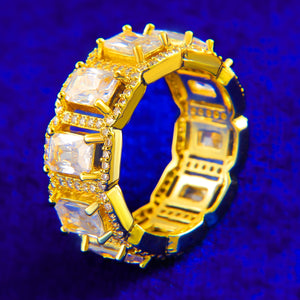 Iced Out Square Baguette Ring