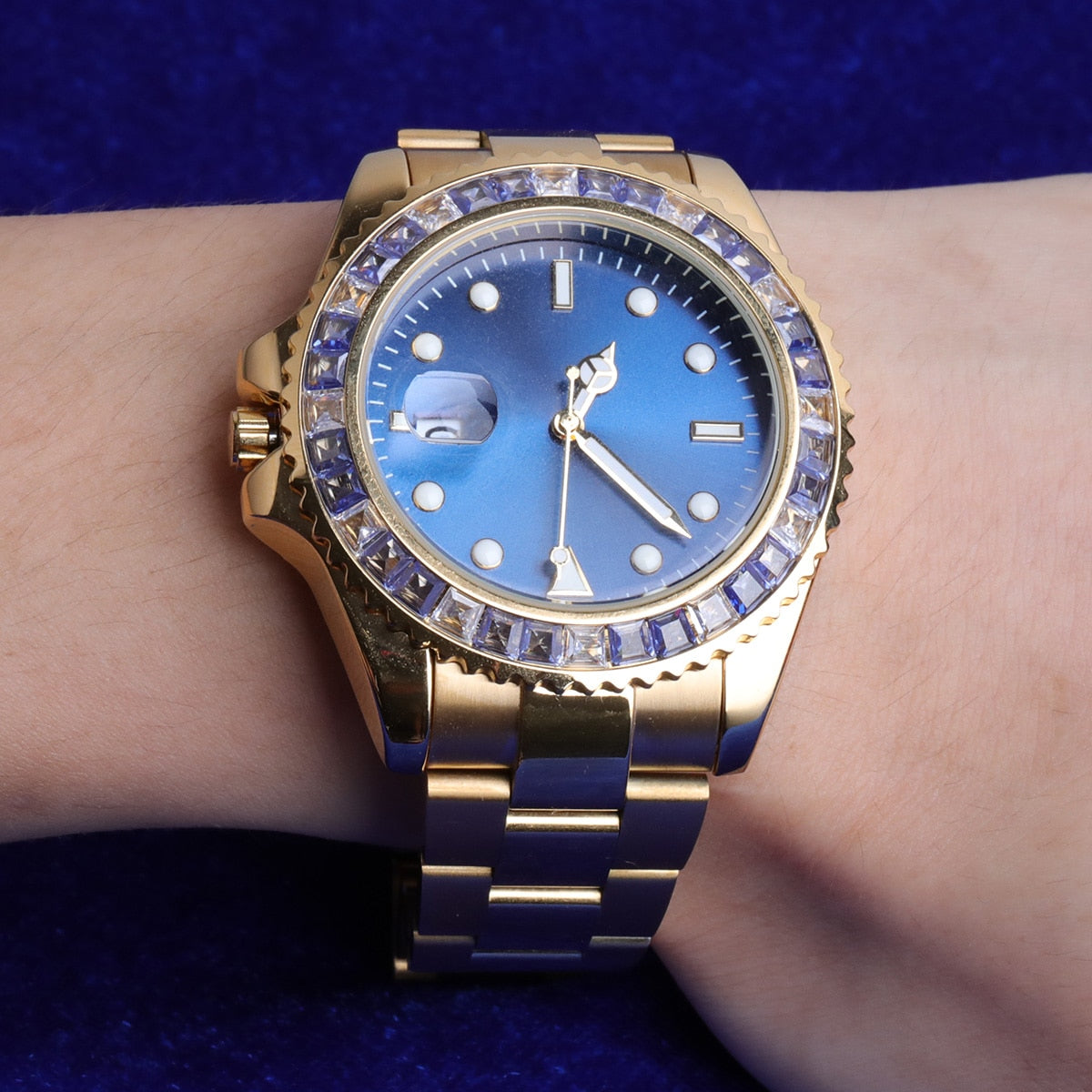 Gold Waterproof Stainless Steel Watch